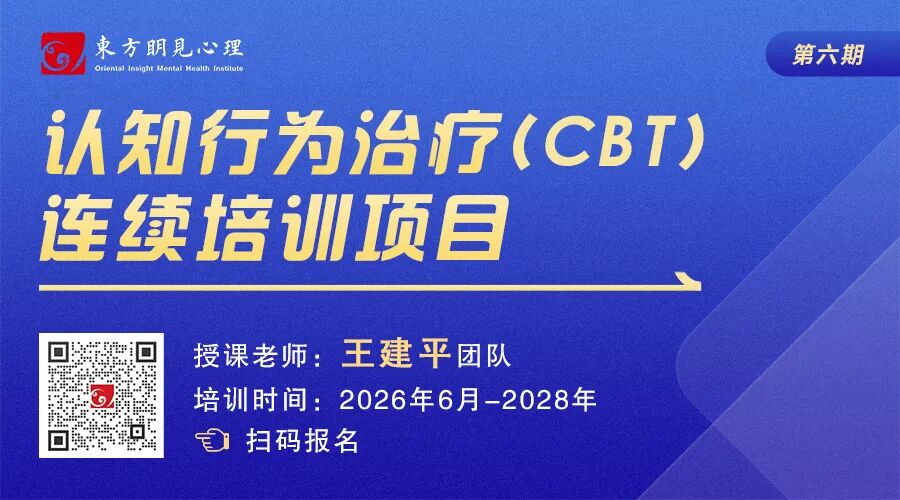 第6期王建平教授认知行为治疗（CBT）连续培训项目